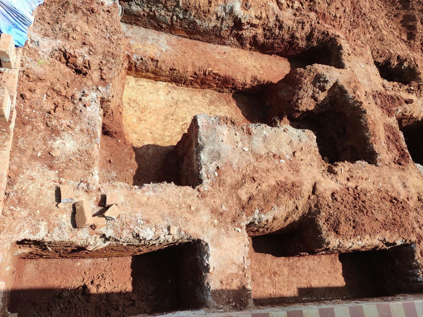 sump and pillar trunch done by JCB and manual work