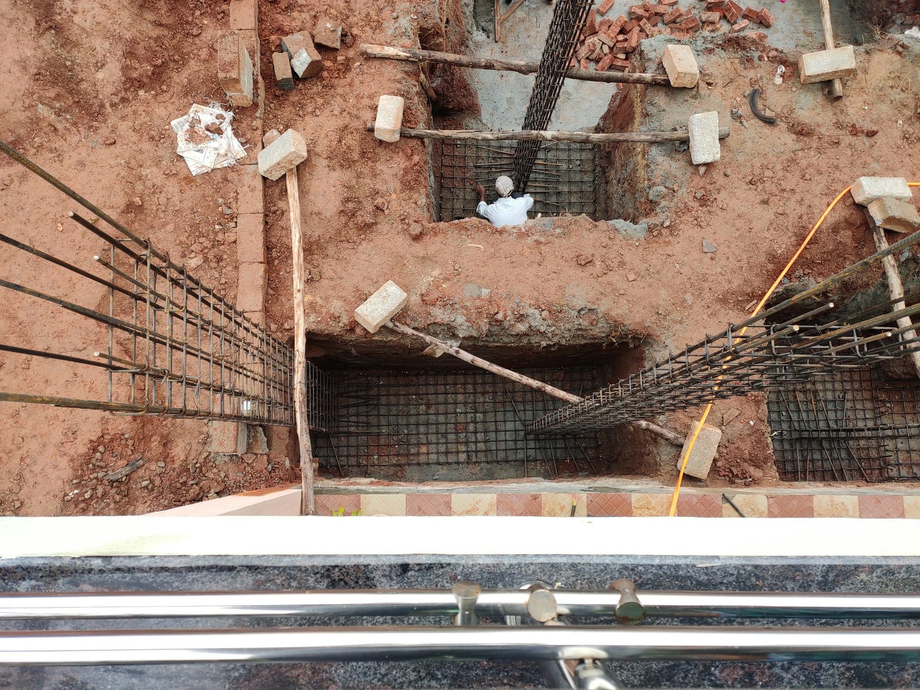 inside view of pillar mat before concreting