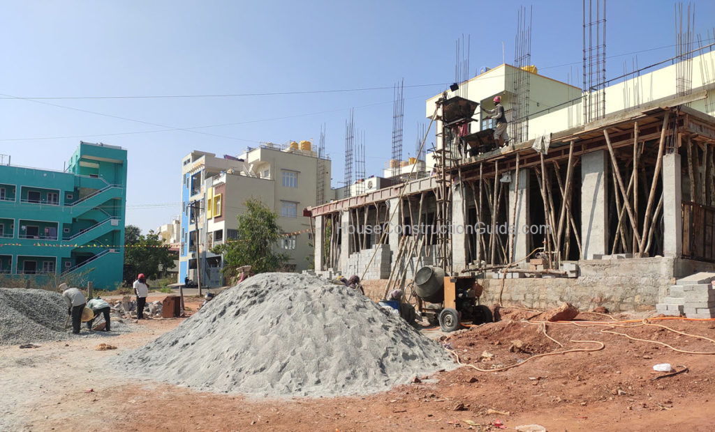 Site Mixing Concrete during RCC Molding