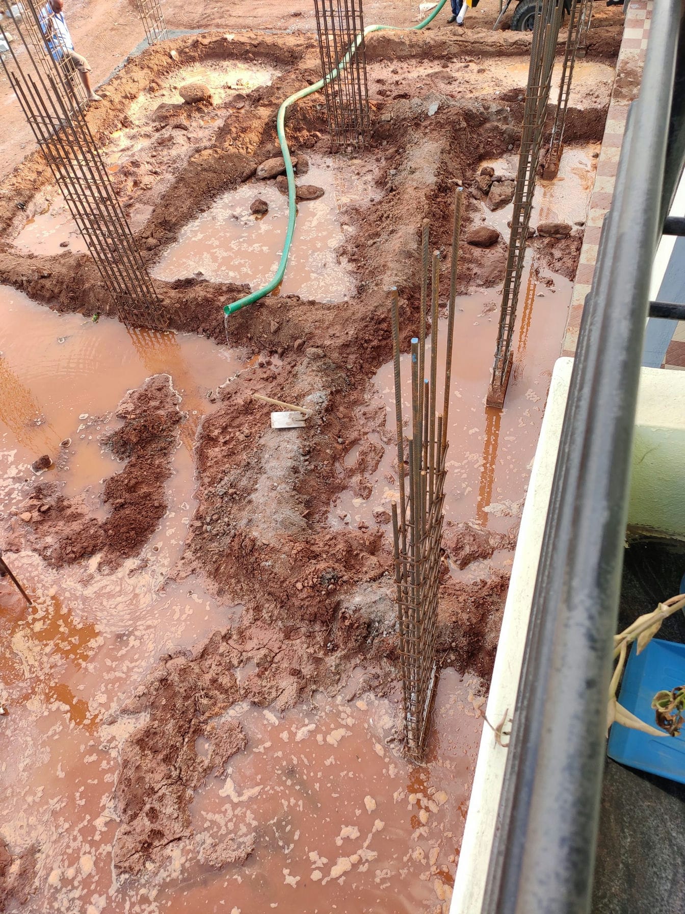 tanker water filled inside the site 